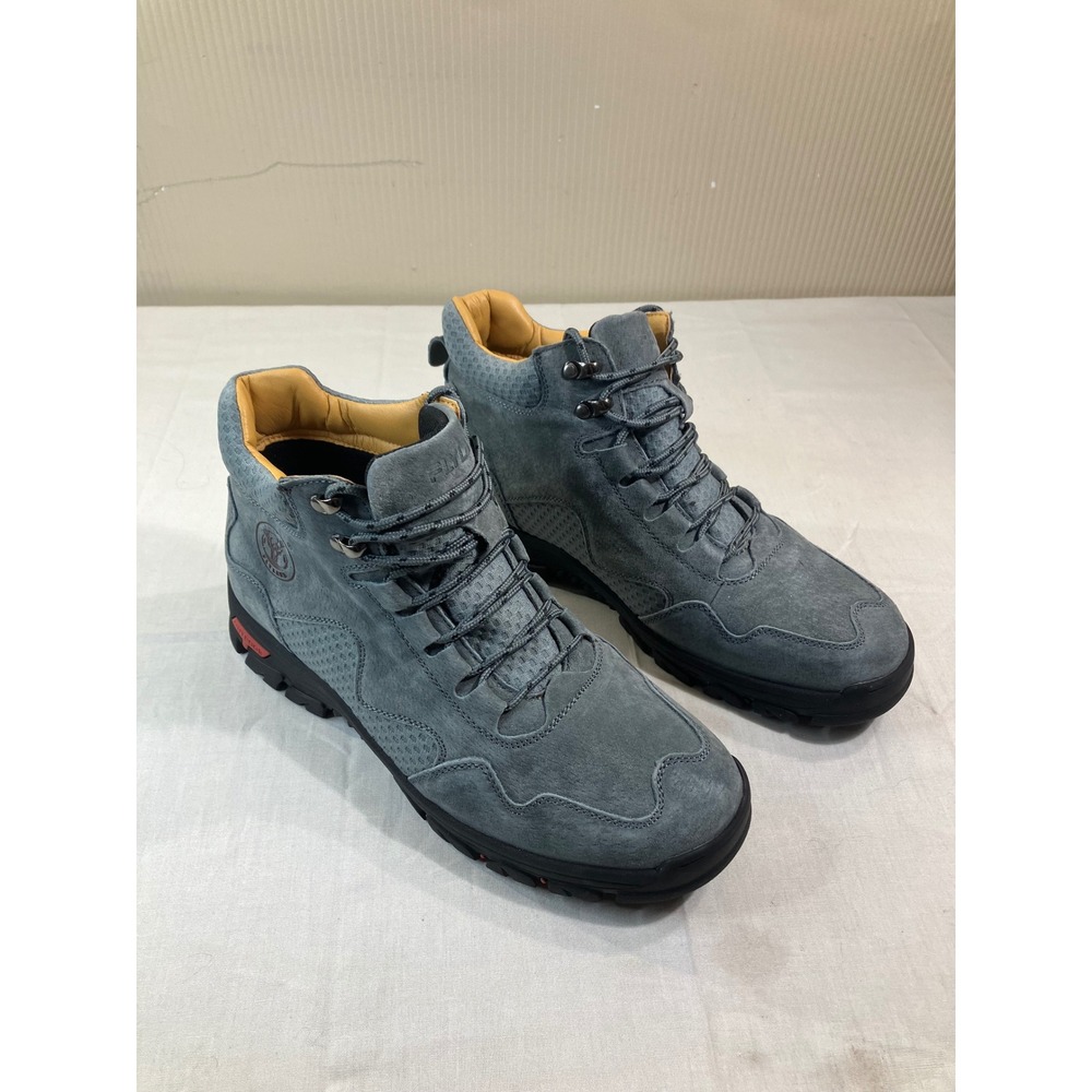 Flyland 8823 Grey Leather Hiking‎ Boots Mens Size 42 Outdoor Trekking Shoes